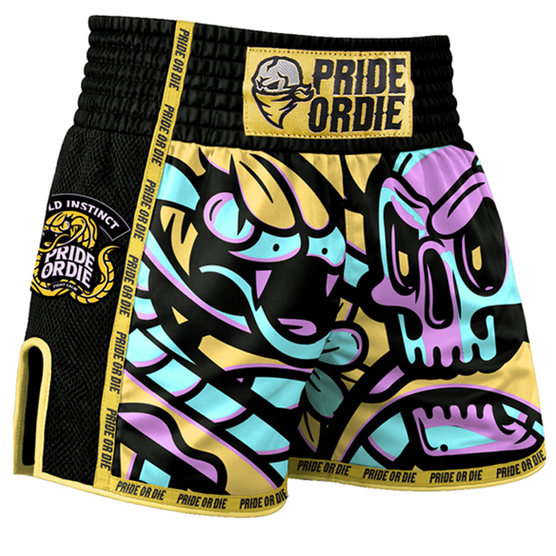 Pride Or Die cold instinct Thai shorts - black